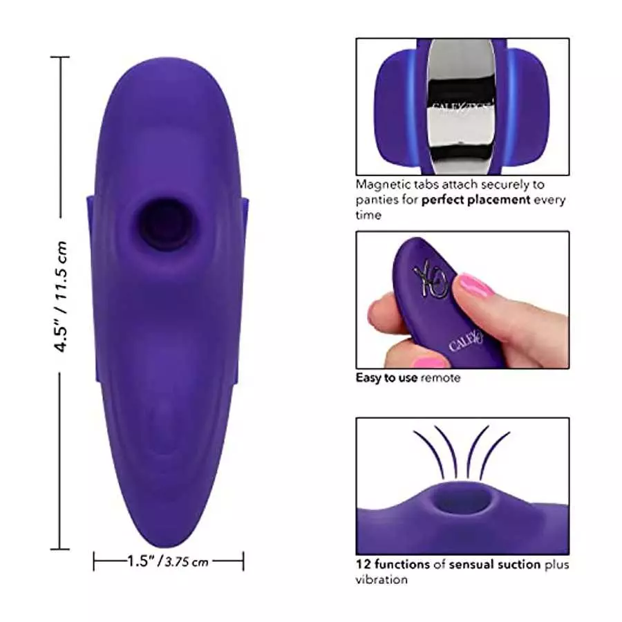 CalExotics Lock-N-Play Remote Suction Panty Teaser, Purple (14533)