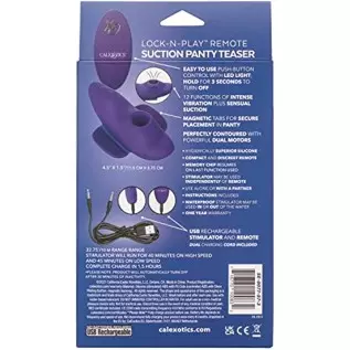 CalExotics Lock-N-Play Remote Suction Panty Teaser, Purple (14533)