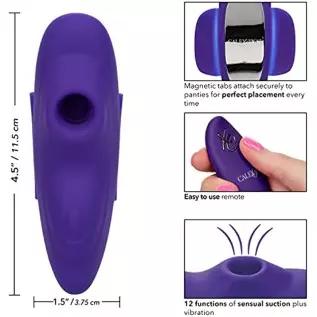 CalExotics Lock-N-Play Remote Suction Panty Teaser, Purple (14533)