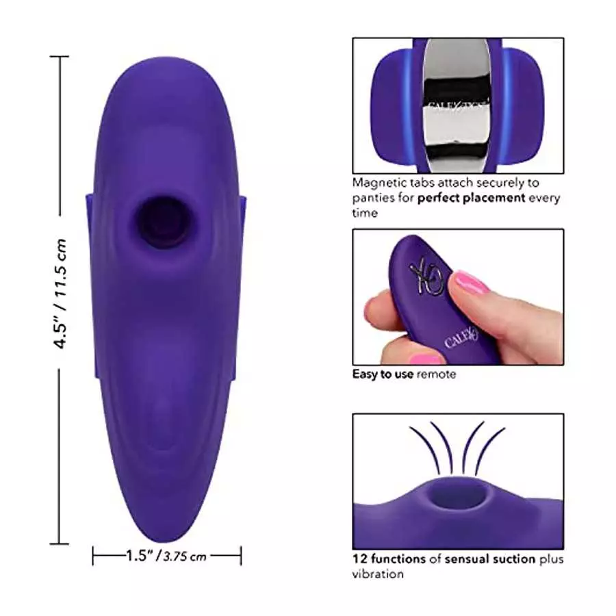 CalExotics Lock-N-Play Remote Suction Panty Teaser, Purple (14533)