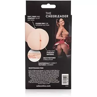 CalExotics Cheap Thrills The Cheerleader - Travel Sized Male Masturbator - Silicone Masturbation Sleeve – 5 Inch Adult Male Sex 