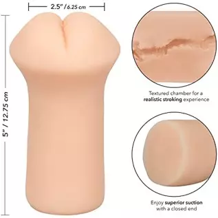 CalExotics Cheap Thrills The Cheerleader - Travel Sized Male Masturbator - Silicone Masturbation Sleeve – 5 Inch Adult Male Sex 