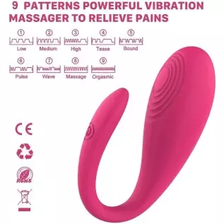 APP Remote Control G-spot Vibrator, Pink Fun Long Distance Bluetooth Wearable Panty Couple Vibrator, Rechargerable Adult Sex Toy