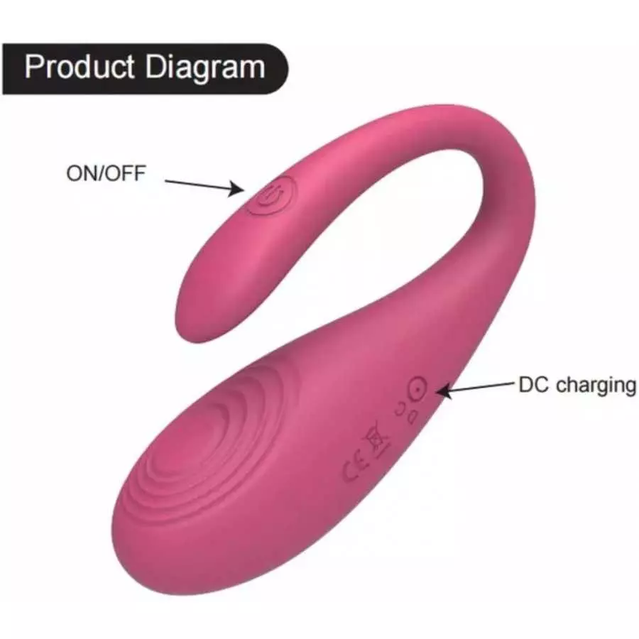 APP Remote Control G-spot Vibrator, Pink Fun Long Distance Bluetooth Wearable Panty Couple Vibrator, Rechargerable Adult Sex Toy