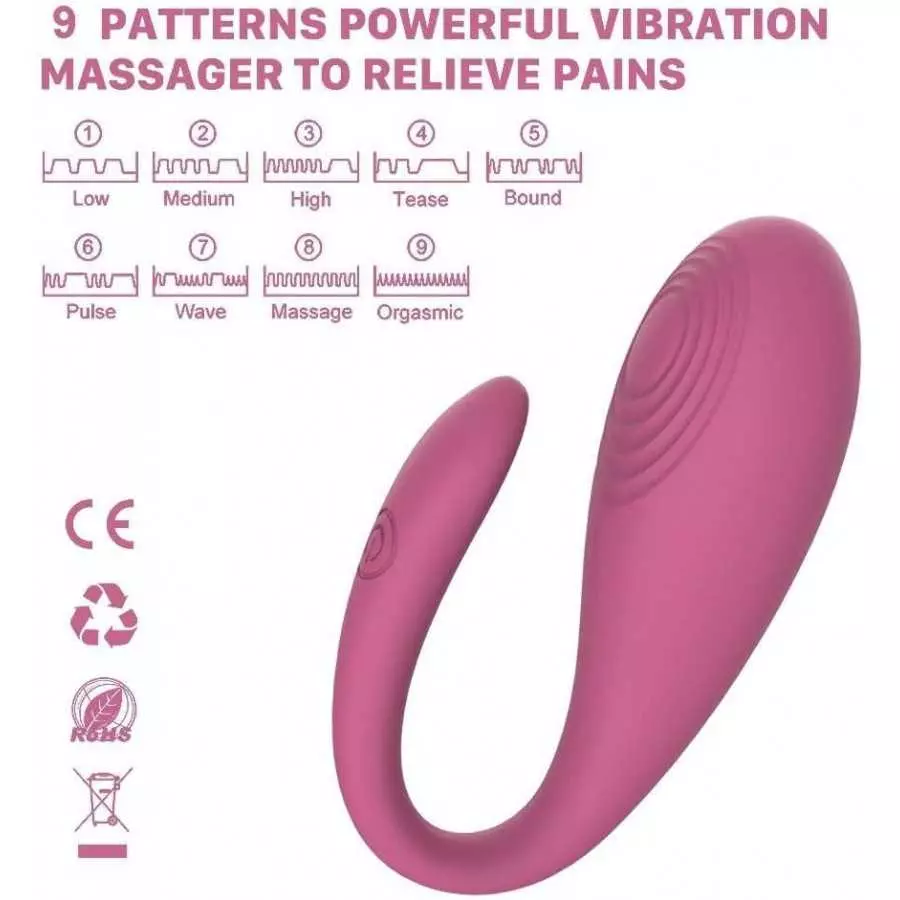 APP Remote Control G-spot Vibrator, Pink Fun Long Distance Bluetooth Wearable Panty Couple Vibrator, Rechargerable Adult Sex Toy