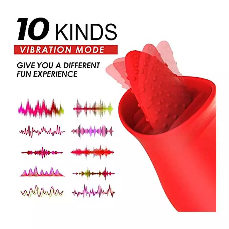 Unique Handheld Toys Ergonomic Back Pleasure Stylish Massager 10 Speeds Cordless Perfect for Woman Muscle Tension Relief Red-1