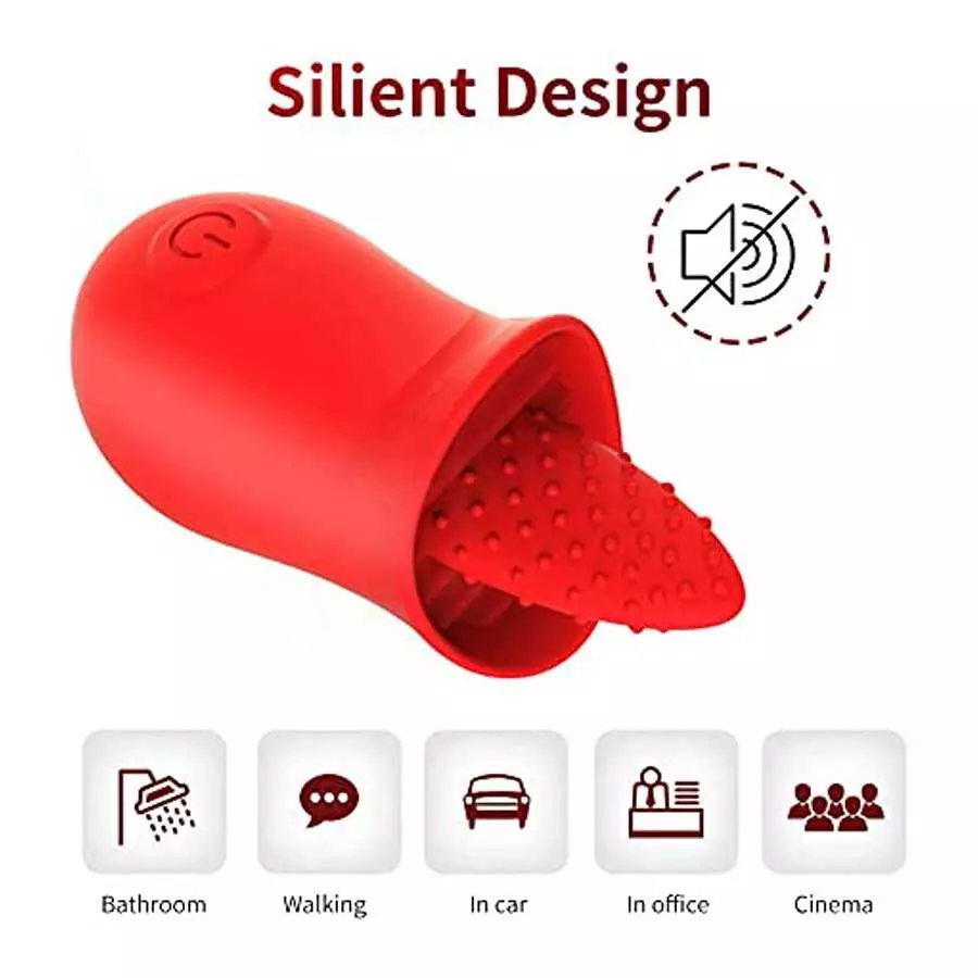 Unique Handheld Toys Ergonomic Back Pleasure Stylish Massager 10 Speeds Cordless Perfect for Woman Muscle Tension Relief Red-1