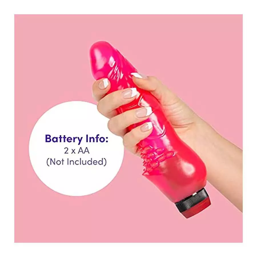 Lovehoney Beginner Vibrating Dildo - 6 Inch Realistic Dildo - Girthy Anal Vibrator with Multispeeds - Pink