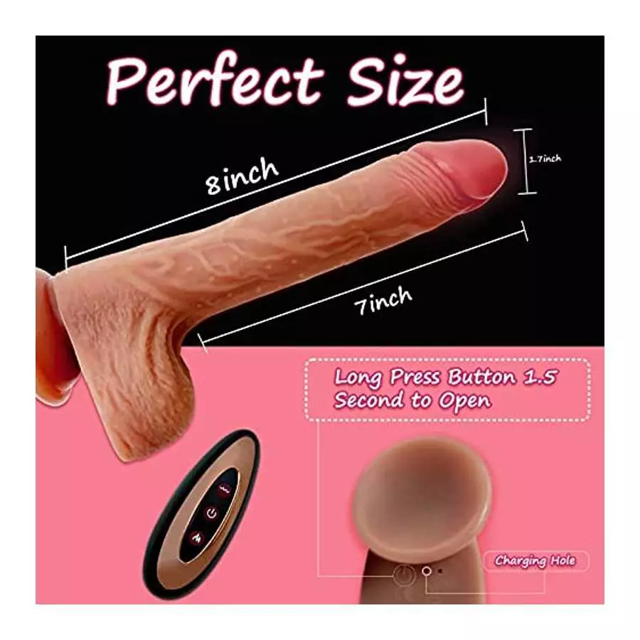 8.7 Inch Realistic Dildo Vibrator for Women, Thrusting Heating 10 Vibrating Modes Silicone Penis Dildo Adult Sensory Toys with S