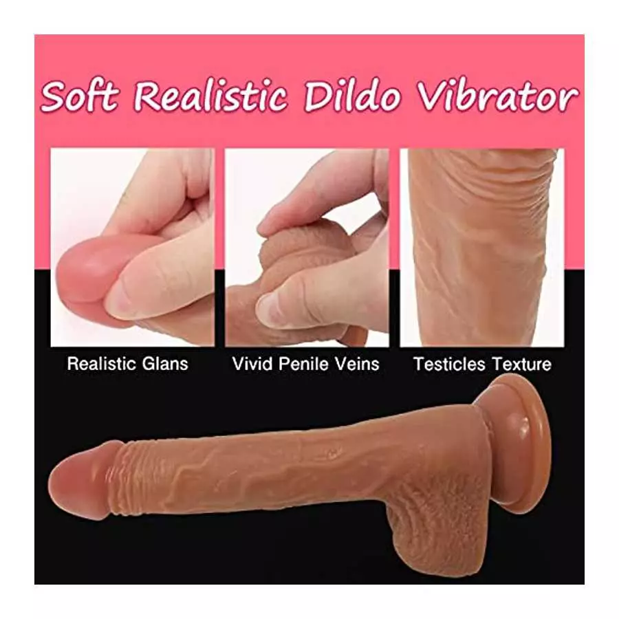 8.7 Inch Realistic Dildo Vibrator for Women, Thrusting Heating 10 Vibrating Modes Silicone Penis Dildo Adult Sensory Toys with S