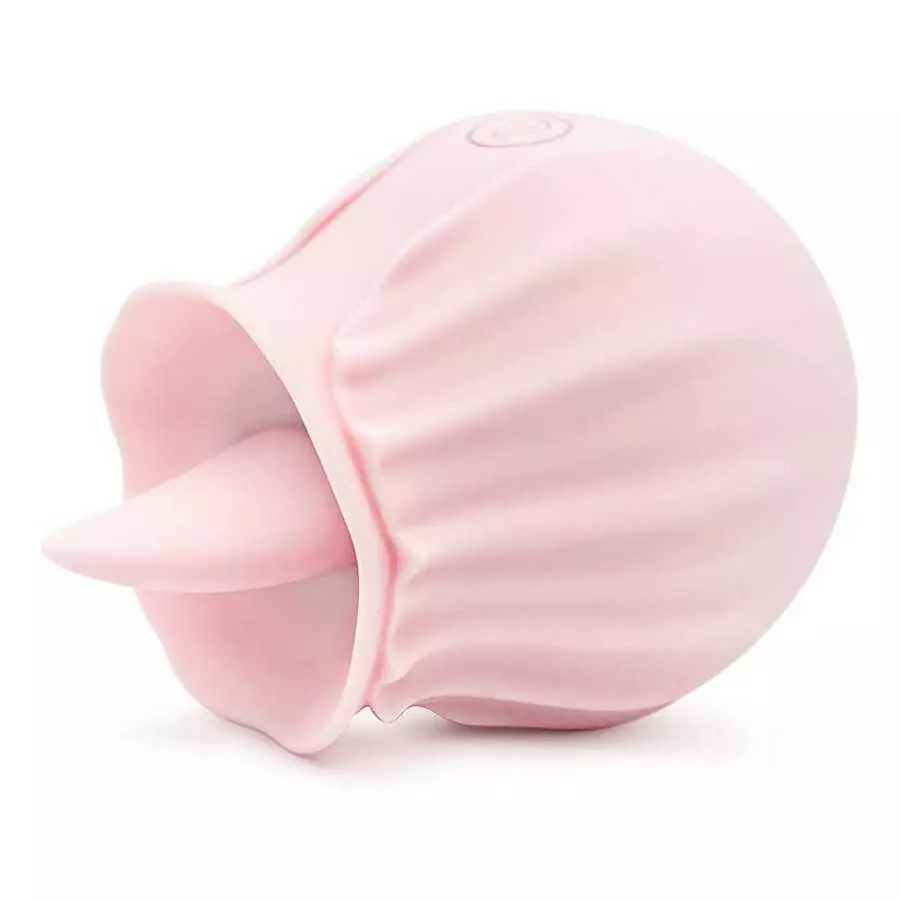 AERPEO Rose Toy for Women, Personal Vibrating Massage Clitoris Nipple Stimulator，Unique Tongue Function，10 Modes,Pink