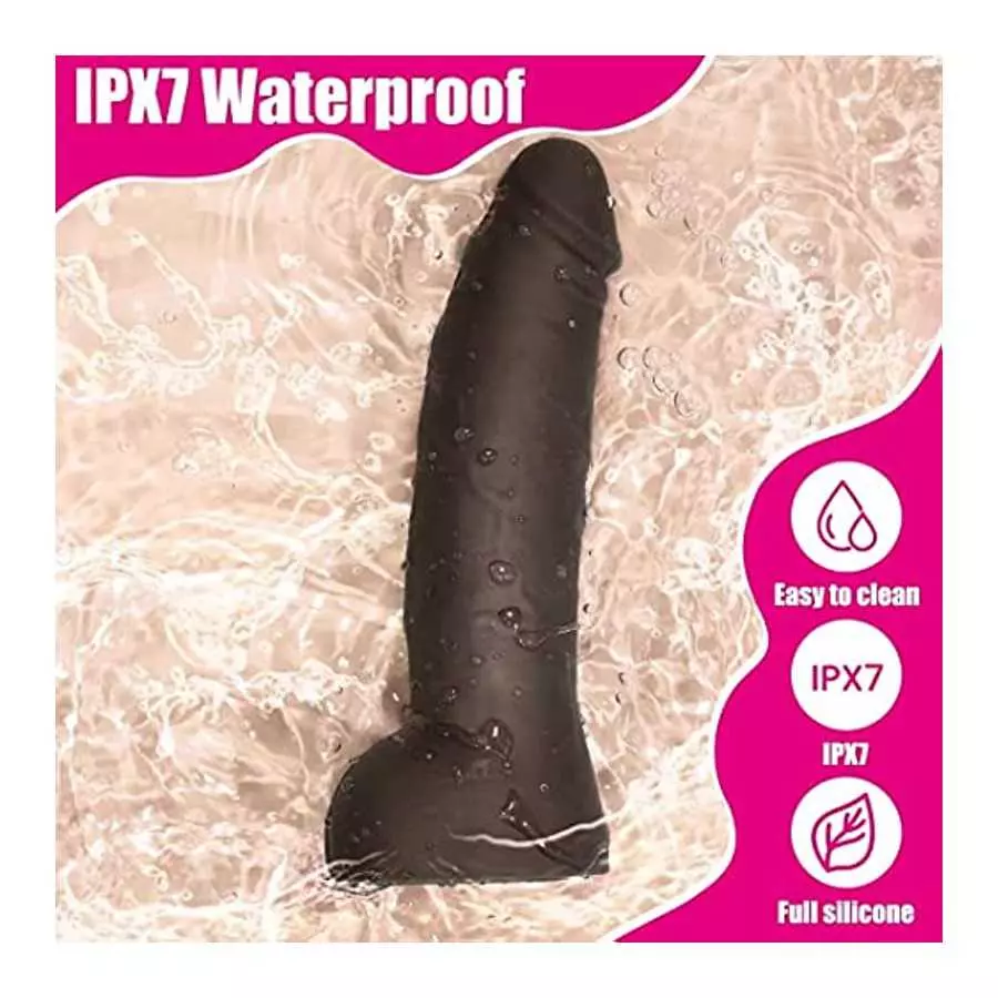 Luvkey 7 inch Realistic Dildo for Thrilling Solo or Couples Play,10 Vibration Modes Waterproof and Rechargeable Sex Toy for Wome