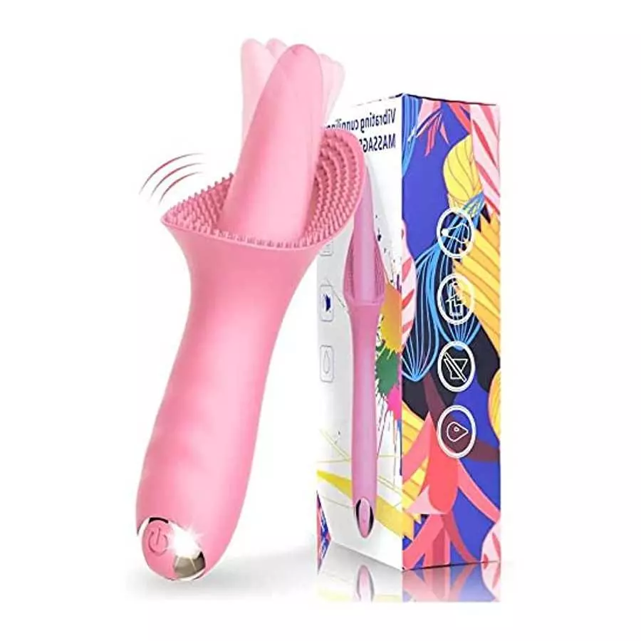 Siciley Clitoral Vibrator with 10 Vibration Modes, Rechargeable Tongue Vibrator Massager for Women Pleasure