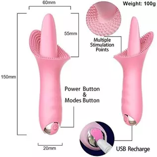 Siciley Clitoral Vibrator with 10 Vibration Modes, Rechargeable Tongue Vibrator Massager for Women Pleasure