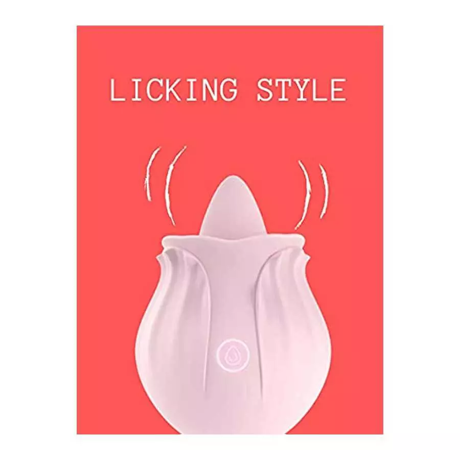 Rose licker Toy for Woman, Vibrating Full Body Licking Tongue Massager