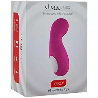 Kiiroo Cliona Interactive Clitoral USB Rechargeable Silicone Stimulator Waterproof Purple - 100% Waterproof - Engage with Your L