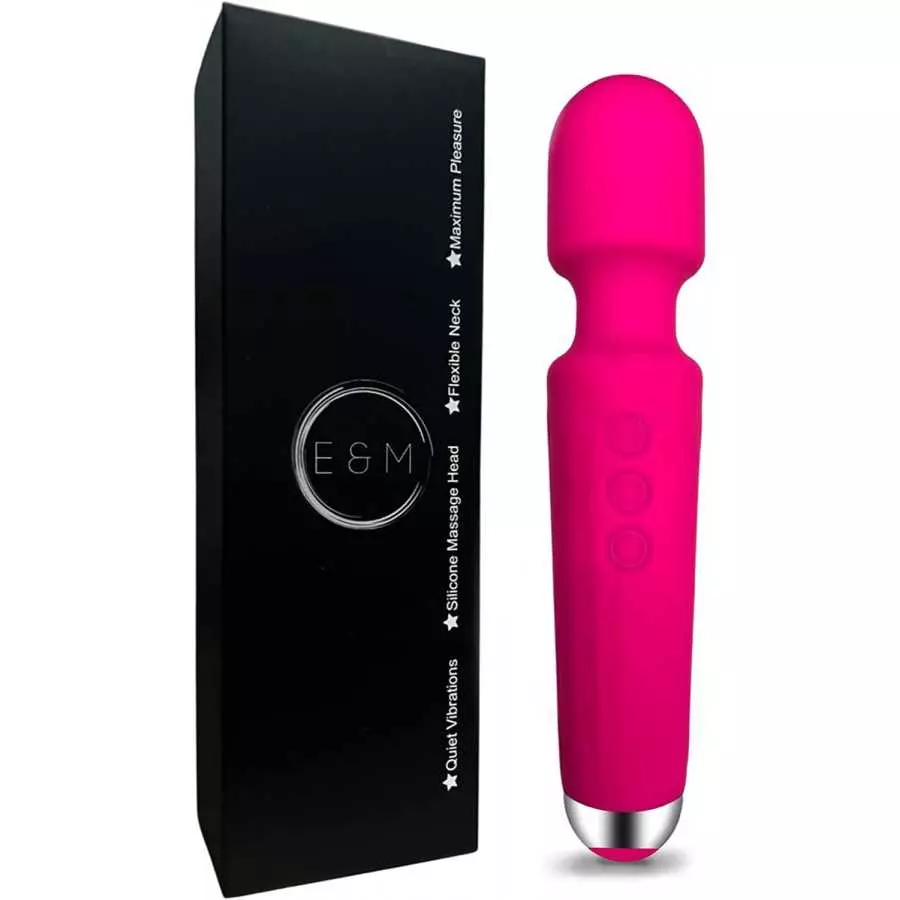 E&M (Black) Quiet & Rechargeable Vibrating 20 Speed Mode, Cordless Waterproof Body Massager Perfect for Body Tension Relief E&M (Black) Quiet & Rechargeable Vibrating 20 Speed Mode, Cordless Waterproof Body Massager Perfect for Body Tension Relief