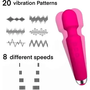 E&M (Black) Quiet & Rechargeable Vibrating 20 Speed Mode, Cordless Waterproof Body Massager Perfect for Body Tension Relief E&M (Black) Quiet & Rechargeable Vibrating 20 Speed Mode, Cordless Waterproof Body Massager Perfect for Body Tension Relief