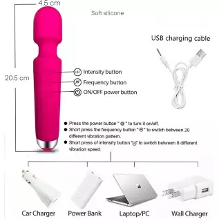 E&M (Black) Quiet & Rechargeable Vibrating 20 Speed Mode, Cordless Waterproof Body Massager Perfect for Body Tension Relief E&M (Black) Quiet & Rechargeable Vibrating 20 Speed Mode, Cordless Waterproof Body Massager Perfect for Body Tension Relief