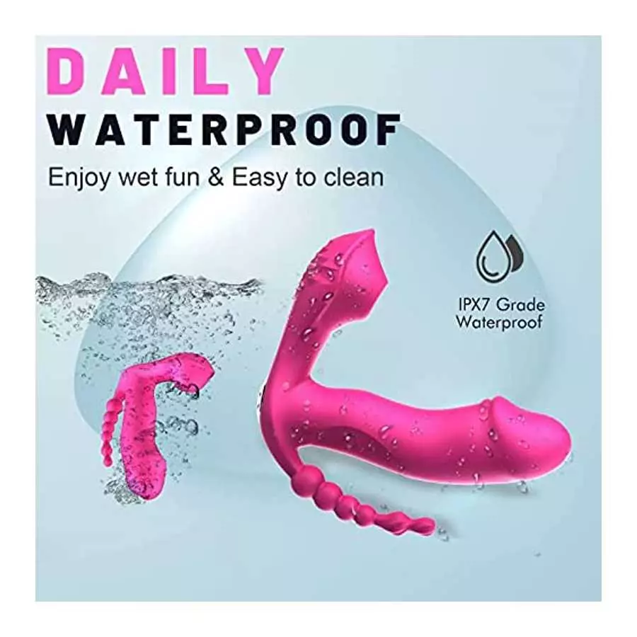 G Spot Clitoral Anal Vibrator Sex Toy with 7 Vibration Modes Waterproof Rechargeable Rose Toy Adult Toy for Women