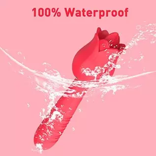 JPSR Rose Toy for Woman CCVOO Tongue Licking Telescopic Vibrator Dildo with 7 Licking & 5 Thrusting and Vibrating Modes G Spot C JPSR Rose Toy for Woman CCVOO Tongue Licking Telescopic Vibrator Dildo with 7 Licking & 5 Thrusting and Vibrating Modes G Spot C