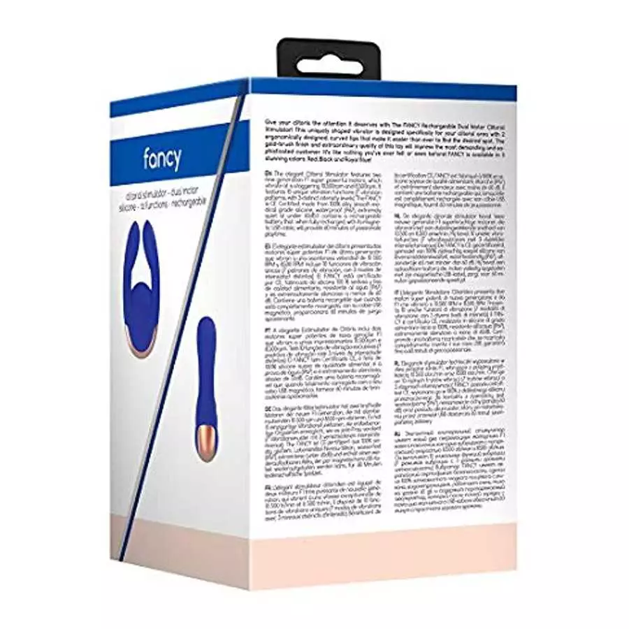 Shots Toys Elegance Dual Motor Clitoral Stimulator Fancy, Blue