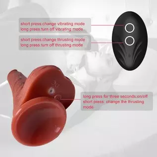 Realistic Dildo Vibrator for Women Powerful Vibrating Dildo Sex Toy Thrusting Dildo Vibrator with 1 Thrust Modes and 3 Vibrate M Realistic Dildo Vibrator for Women Powerful Vibrating Dildo Sex Toy Thrusting Dildo Vibrator with 1 Thrust Modes and 3 Vibrate M