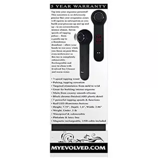 Evolved Love Is Back - Tap Dance - Silicone Rechargeable 7 Speeds & Function Tapping Wand Vibrator - Black