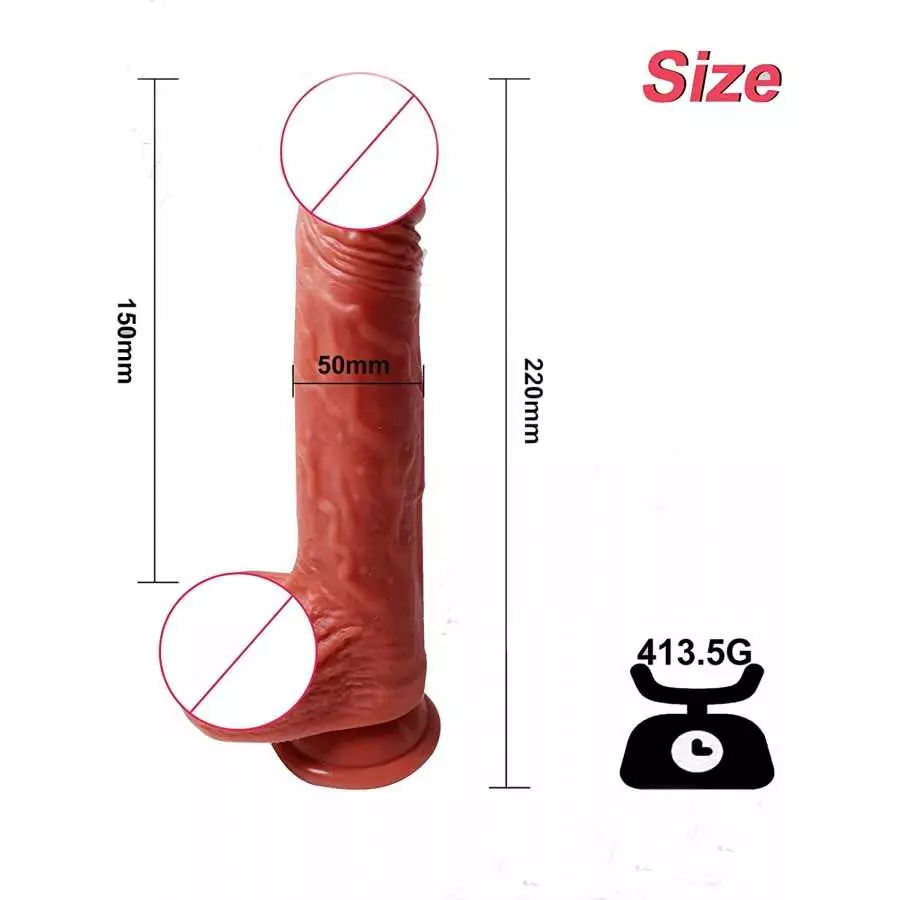 Realistic Dildo Vibrator for Women Powerful Vibrating Dildo Sex Toy Thrusting Dildo Vibrator with 1 Thrust Modes and 3 Vibrate M
