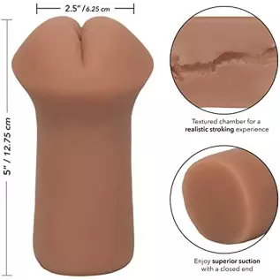 CalExotics Cheap Thrills The Roller Girl - Travel Sized Male Masturbator - Silicone Masturbation Sleeve – 5 Inch Adult Male Sex 