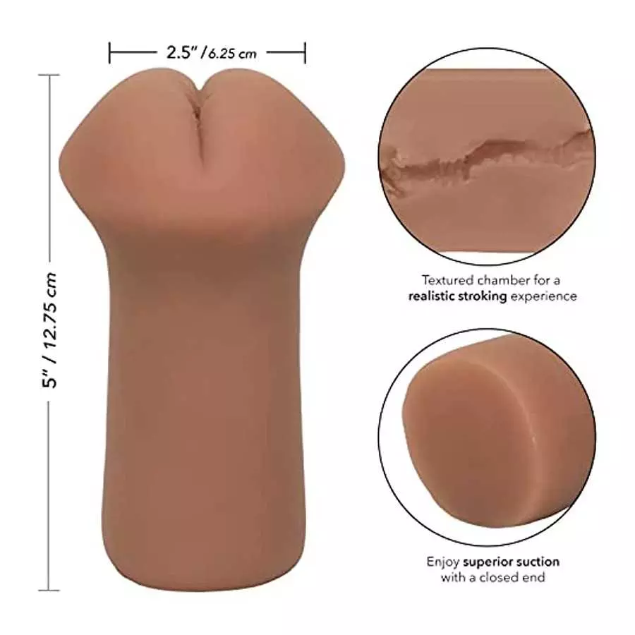 CalExotics Cheap Thrills The Roller Girl - Travel Sized Male Masturbator - Silicone Masturbation Sleeve – 5 Inch Adult Male Sex 