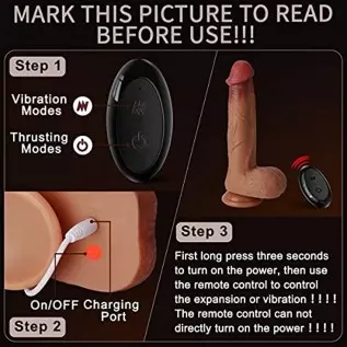 Thrusting Dildo Vibrator, AUDERY 9.5" Realistic Vibrating Dildo with 8 Thrusting Modes for G-spot Stimulation, Wireless Automati Thrusting Dildo Vibrator, AUDERY 9.5" Realistic Vibrating Dildo with 8 Thrusting Modes for G-spot Stimulation, Wireless Automati