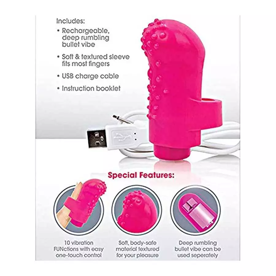 Screaming O Charged Fingo Vooom Mini Vibe, Pink