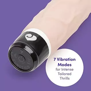 Lovehoney 7 Function Extra Girthy Realistic Vibrator - 8" - Soft Silicone - Easy to Use