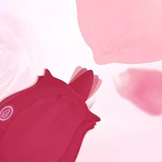 Rose Vibrator Toy for Female,Tongue Licking G spot Clitoral Nipple Vibrator with 10 Licking Vibration Modes, Female Couples Adul
