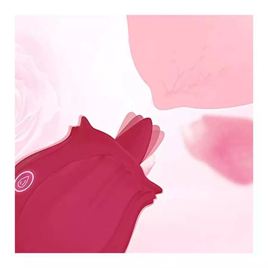 Rose Vibrator Toy for Female,Tongue Licking G spot Clitoral Nipple Vibrator with 10 Licking Vibration Modes, Female Couples Adul