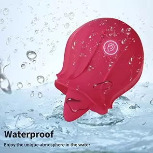 Rose Vibrator Toy for Female,Tongue Licking G spot Clitoral Nipple Vibrator with 10 Licking Vibration Modes, Female Couples Adul