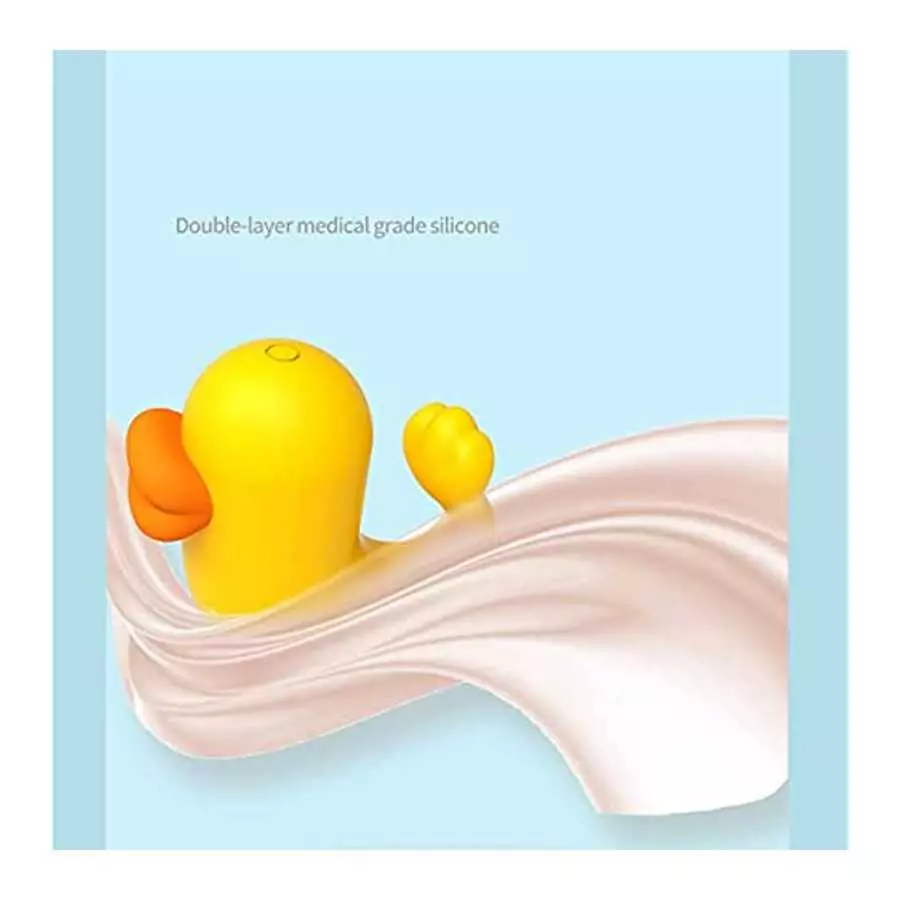 Yellow Mini Finger Vibrator Cute Little Duck Bullet Vibrator with 10 Vibration Modes Small Sex Toys