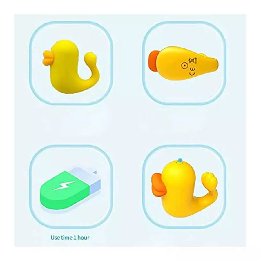 Yellow Mini Finger Vibrator Cute Little Duck Bullet Vibrator with 10 Vibration Modes Small Sex Toys