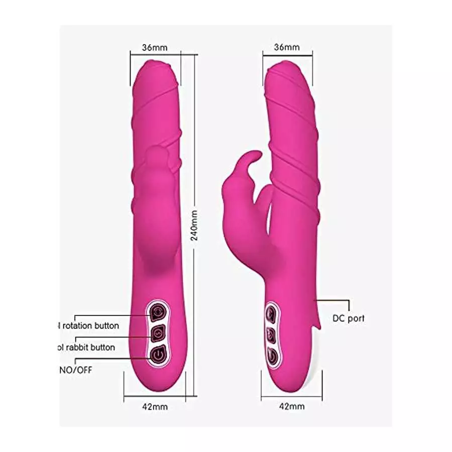 Rechargeable Adults Sex Toy Vibrator Dildo Stimulator Double Action Clitoral G-Point for Pleasure Women Men Waterproof 360 Rotat