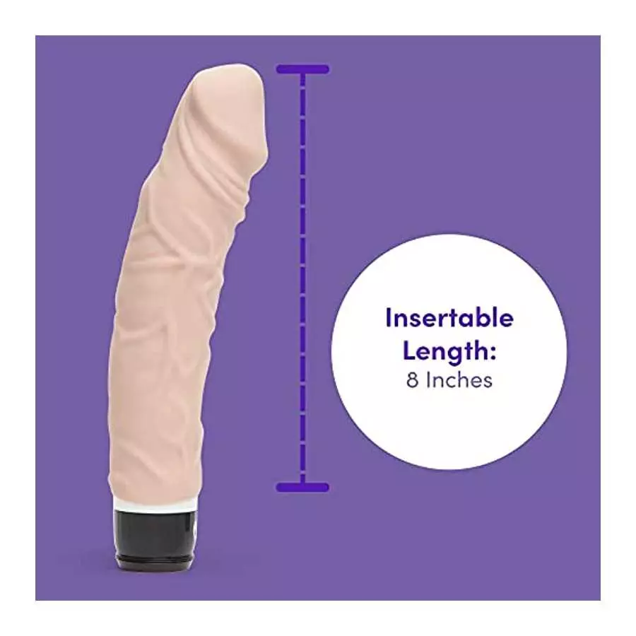 Lovehoney 7 Function Extra Girthy Realistic Vibrator - 8" - Soft Silicone - Easy to Use