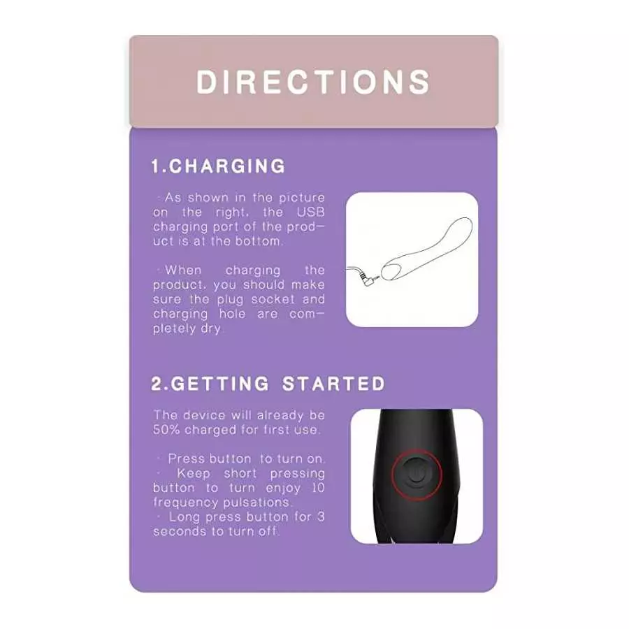 G Spot Vibrator Dildo for Vagina, Clitoral, Anal Stimulation with 10 Vibrations Modes Personal Powerful Quiet Vibrating Massager