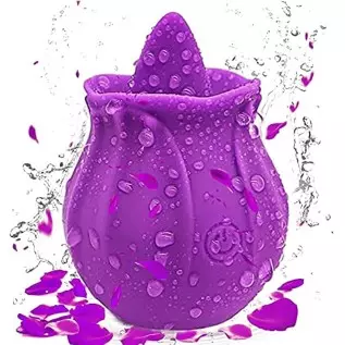 Rose Toys Vibrator, Tongue Licking Clitoral Vibrator with 10 Powerful Stimulating Modes, Swing Vibrating Tongue Vibrator Nipple 