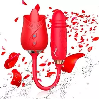 2022 New Rose Sex Toy for Woman Sex Pleasure Toy for Women Sexual Rechargeable Adult Toy for Women Couples, Powerful Tongue Suck