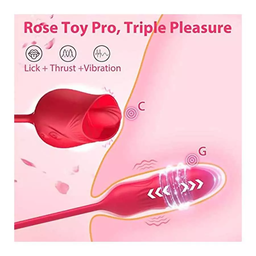 2022 New Rose Sex Toy for Woman Sex Pleasure Toy for Women Sexual Rechargeable Adult Toy for Women Couples, Powerful Tongue Suck