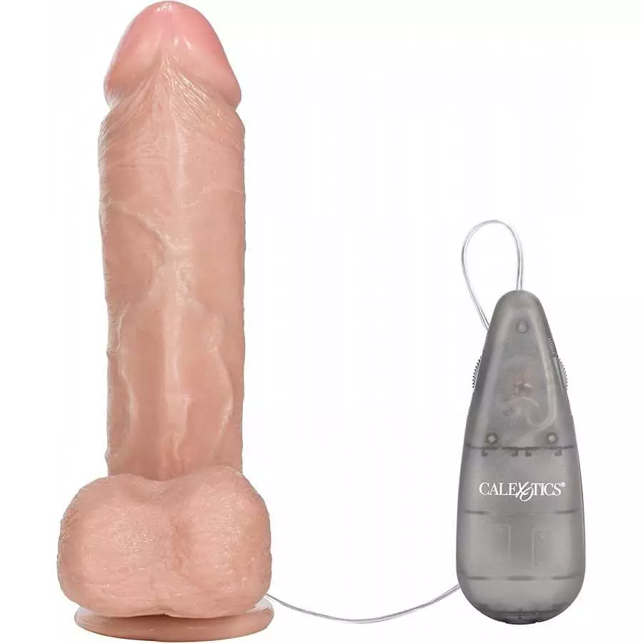 California Exotics The Vibrating Emperors Better Than Real Vibrator with Suction Cup and Lubricant, Ivory, 8 Inches