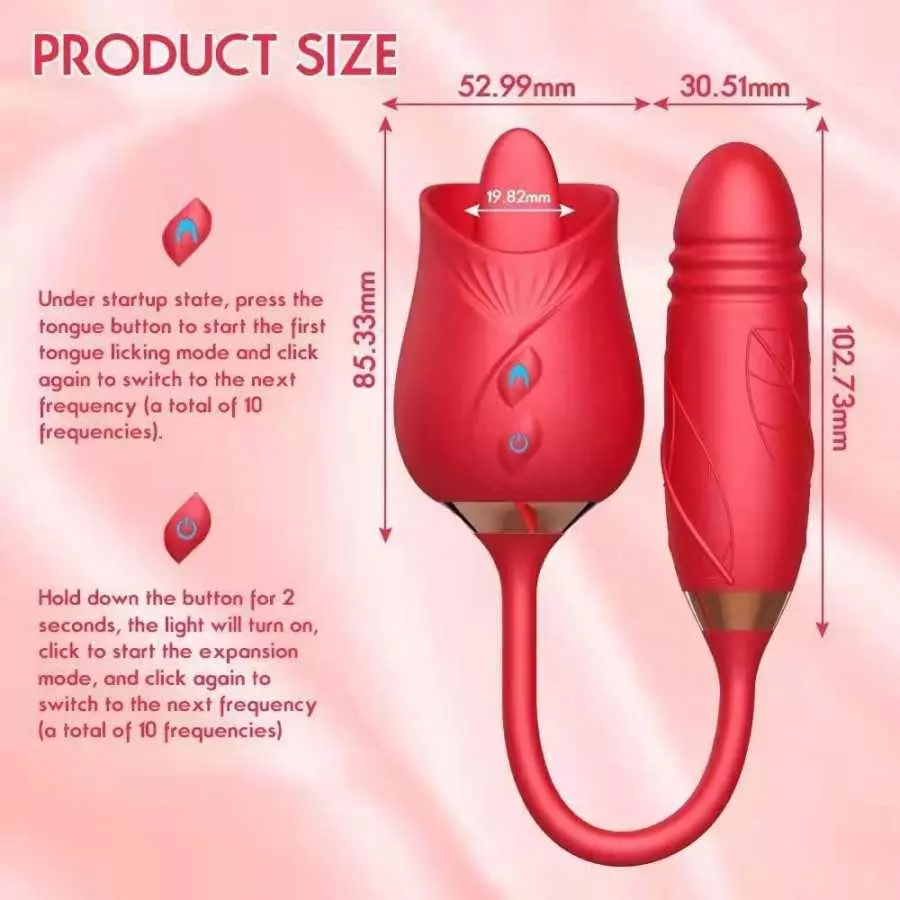 Rose Toy, Rose Sex Stimulator for Women, Clitoralis Stimulator for Women 10 Modes Adult Toy Machine Pleasure Valentine's Day Dec