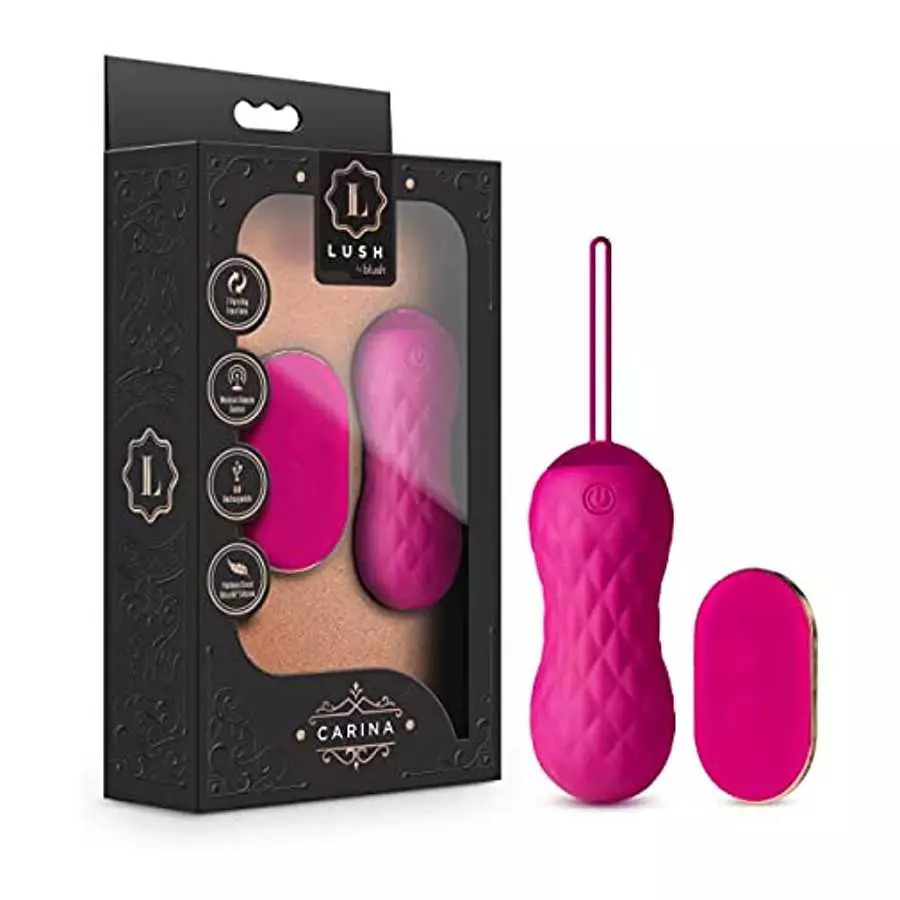 Blush Carina - 7 Modes Gyrating & Vibrating Egg Vibrator - Wireless Remote Controlled - Rechargeable - for Internal & Clitoral S Blush Carina - 7 Modes Gyrating & Vibrating Egg Vibrator - Wireless Remote Controlled - Rechargeable - for Internal & Clitoral S