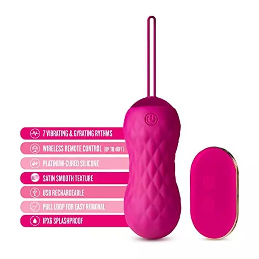 Blush Carina - 7 Modes Gyrating & Vibrating Egg Vibrator - Wireless Remote Controlled - Rechargeable - for Internal & Clitoral S