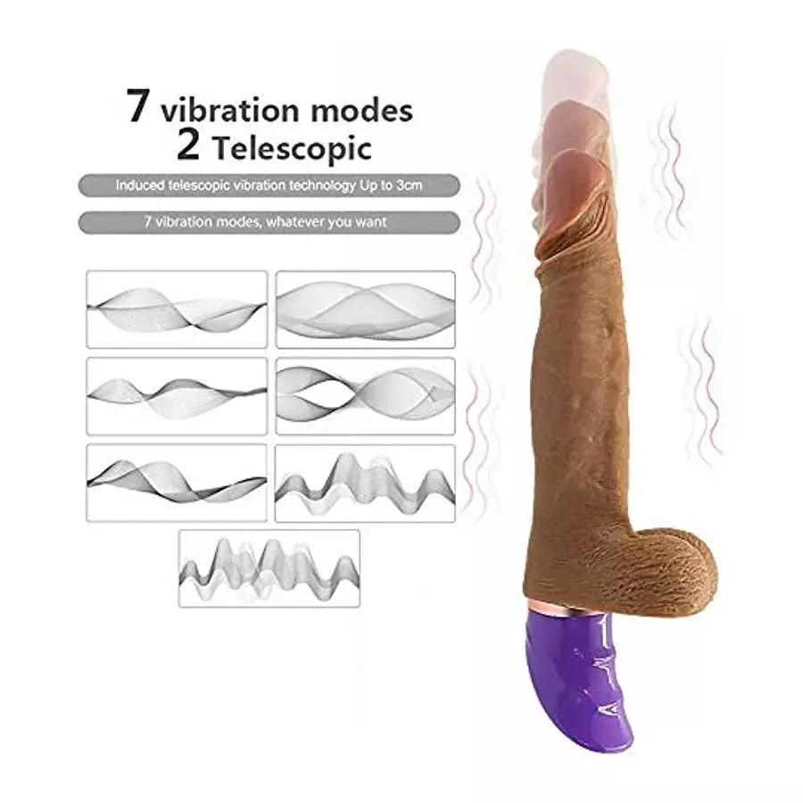 Realistic Dildo Vibrator for Women Vibrating Thrusting Dildos G spot Vibrators Telescopic 6.6inch Penis Cock USB Rechargeable Wi